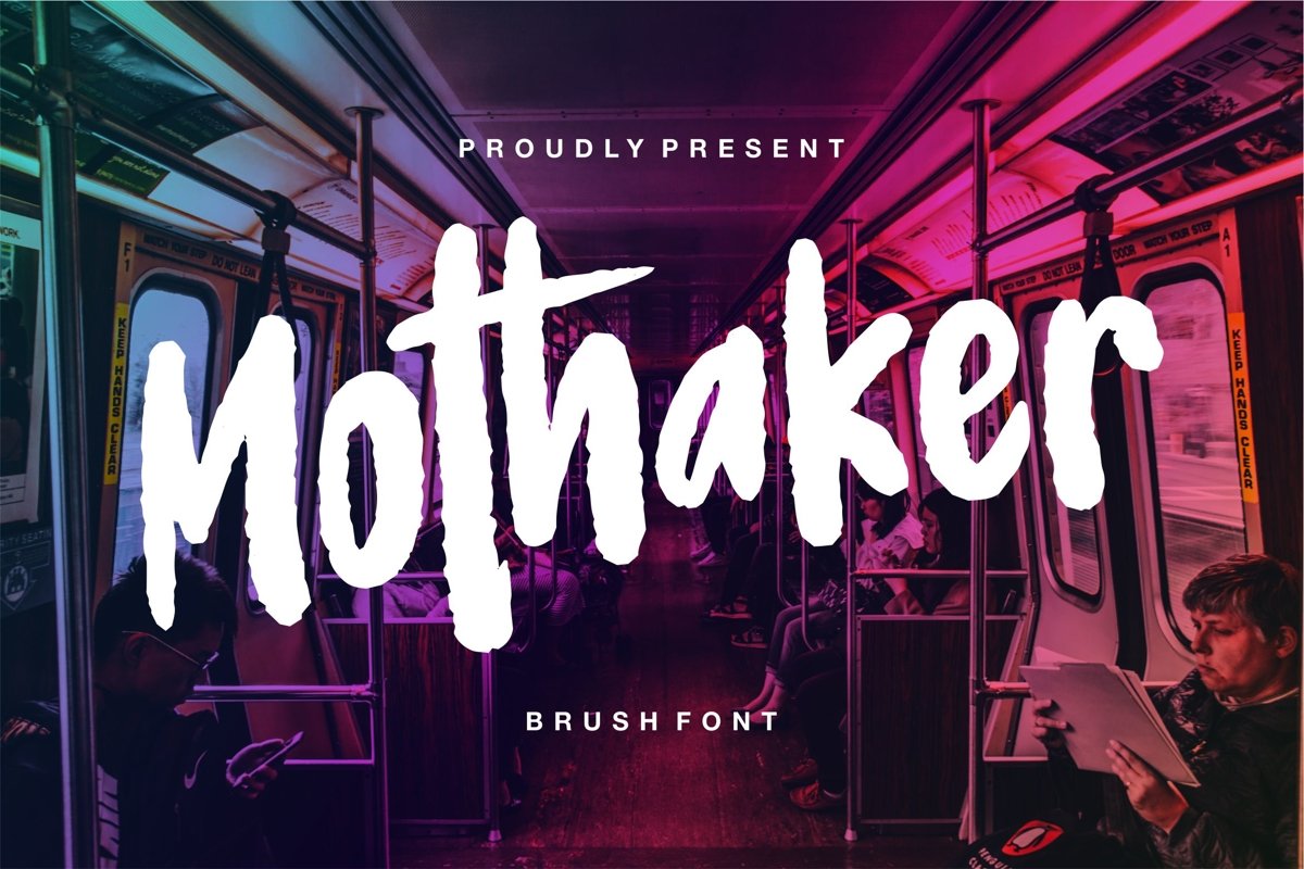 Mothaker - Brush Font example image 1