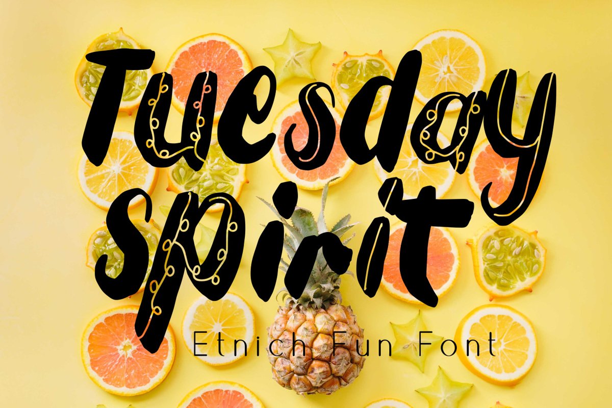 Tuesday Spirit Ethnic Font example image 1