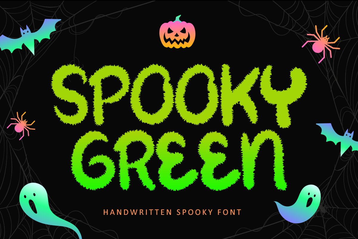 Spooky Green - Handwritten Halloween Font example image 1