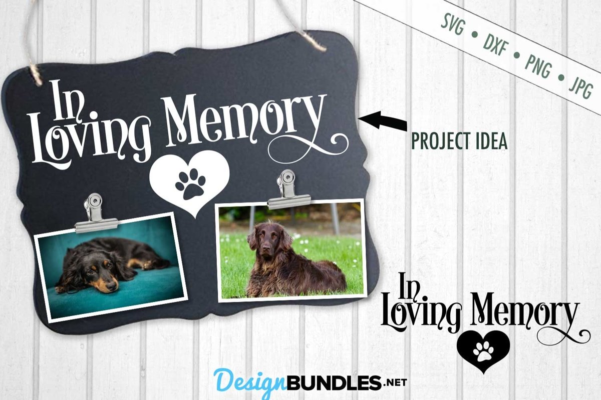 Download In Loving Memory Svg Pet Memorial Svg Paw Print Svg