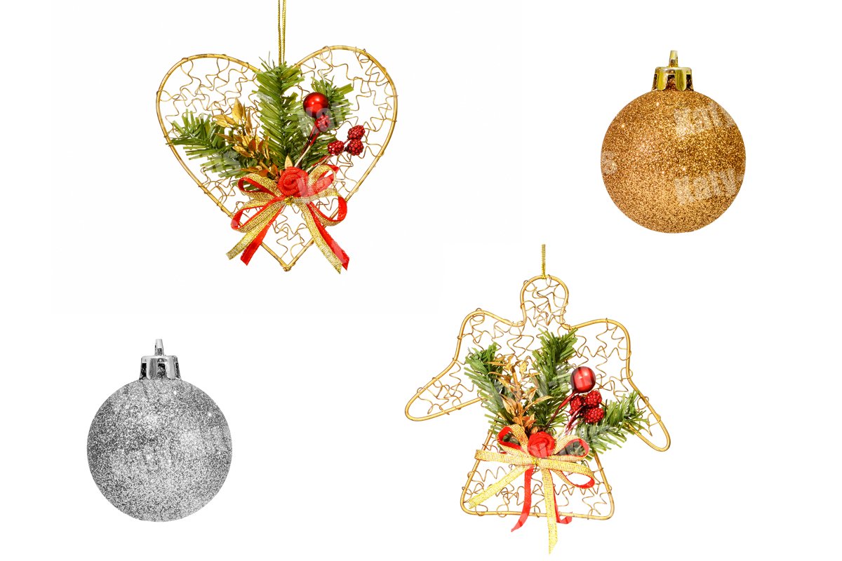 Set of Christmas tree decorations example image 1