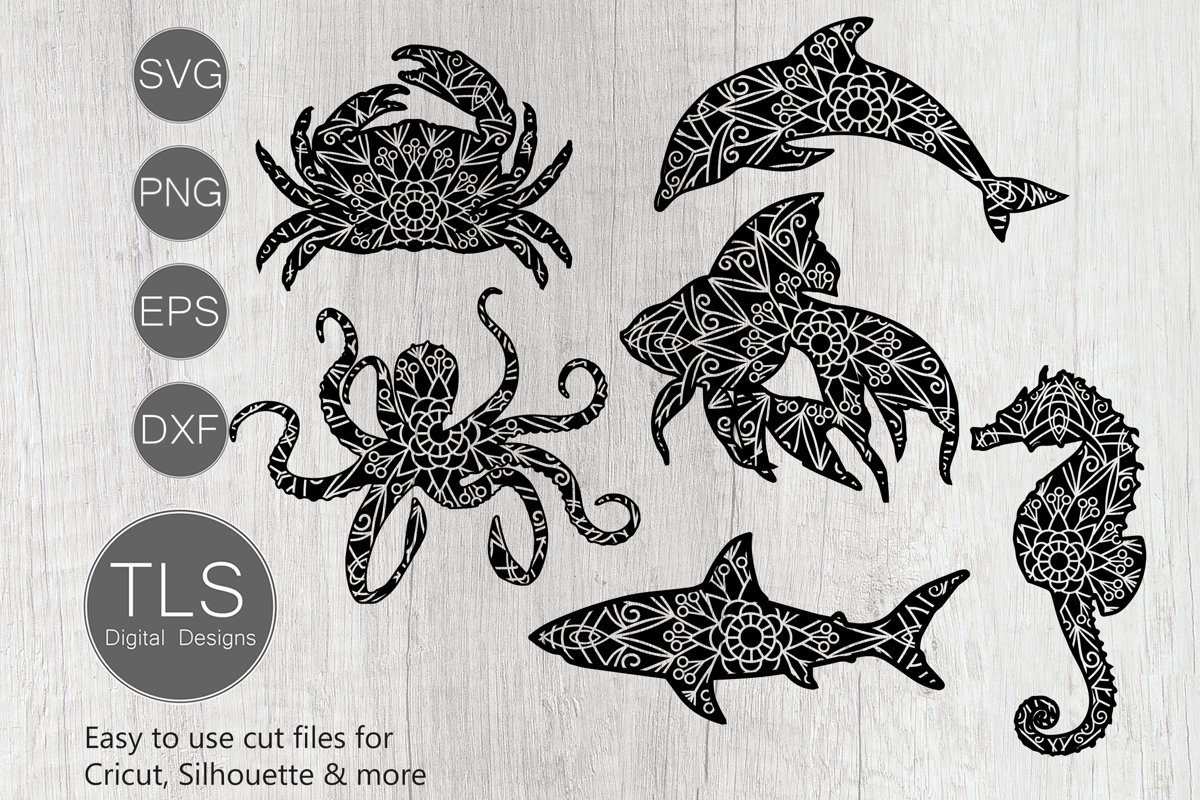 Svg sea creatures dxf eps vector thehungryjpeg polpo cart designer follow