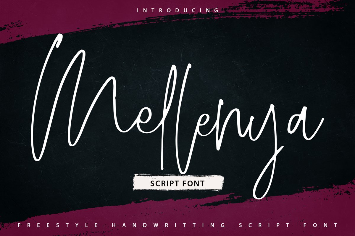 Mellenya | Handwriting Script Font example image 1