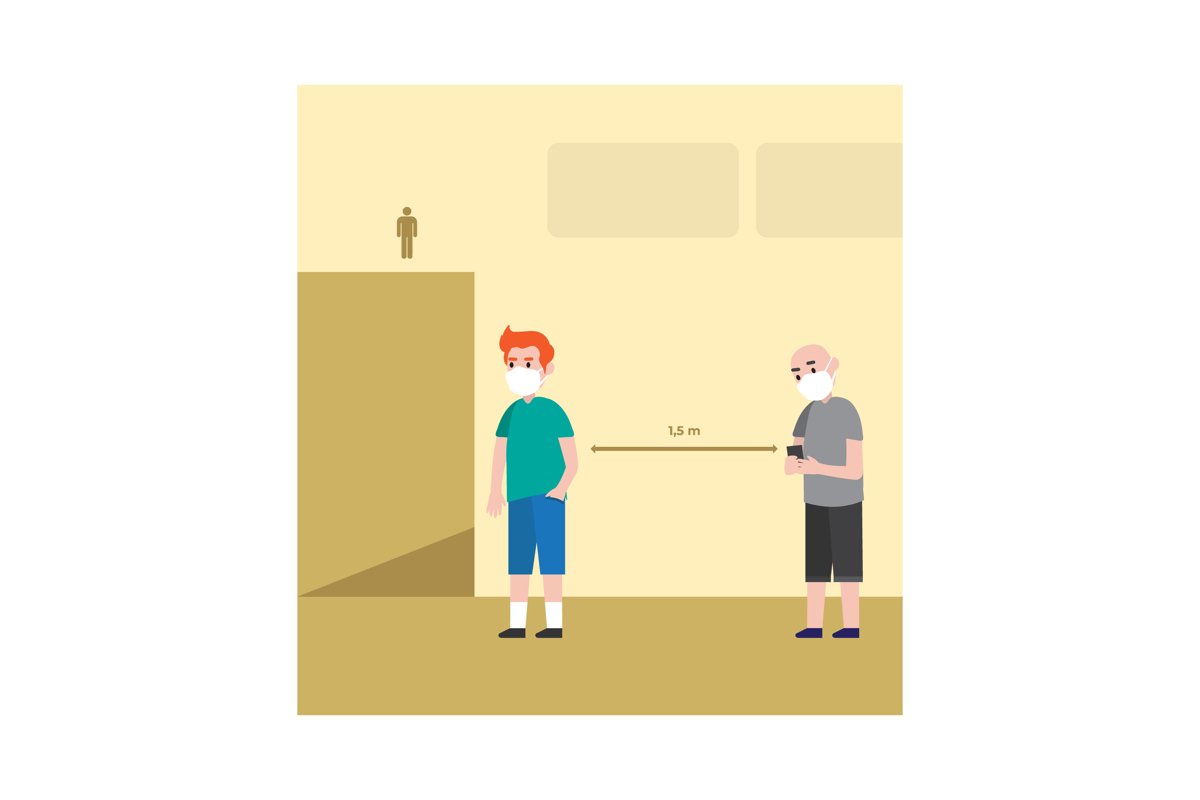 Social Distancing Illustrations example image 1
