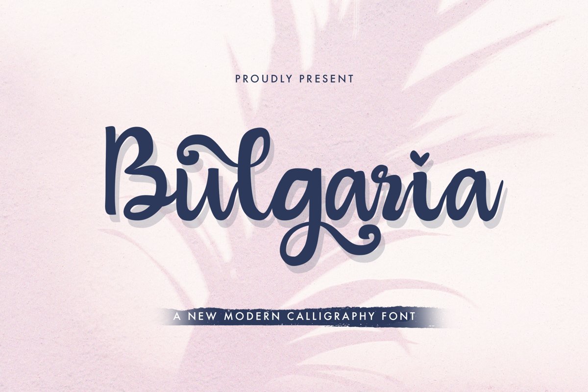 Bulgaria - Modern Calligraphy Font example image 1