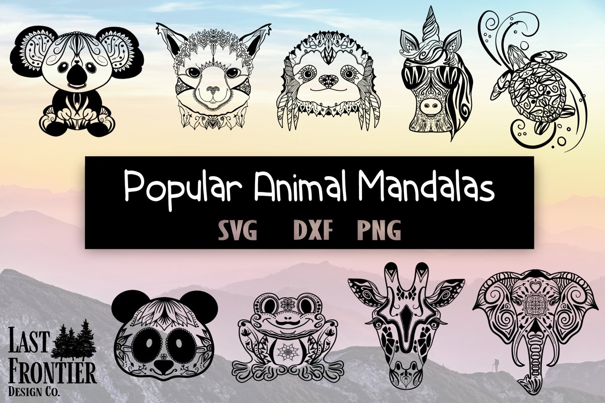 Popular Animal Mandalas Bundle example image 1