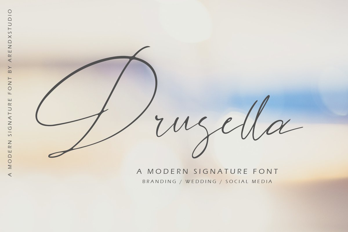 Drusella Modern Calligraphy example image 1