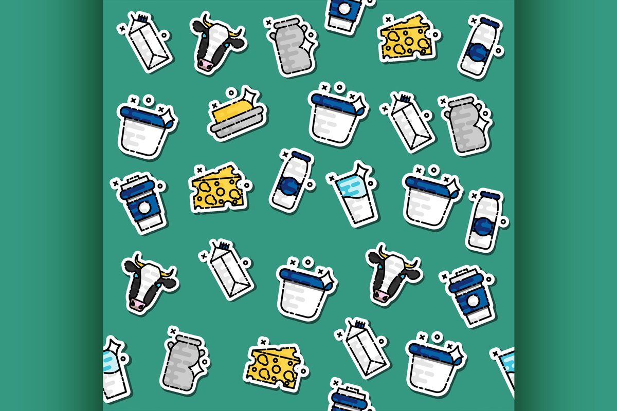 Colored milk pattern example image 1