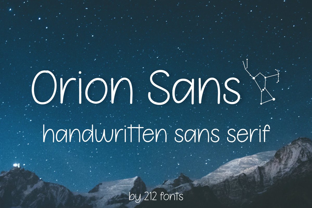 Orion Sans Serif Handwritten Optimistic Girly OTF Font example image 1