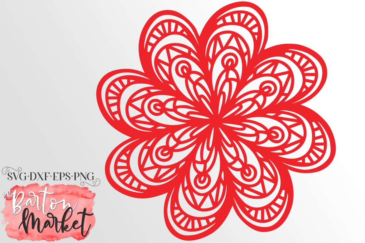 Zaggy Mandala SVG DXF EPS PNG example image 1