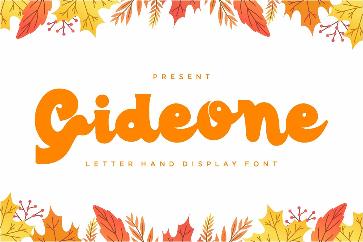 Gideone - Letter Hand Display Font example image 1