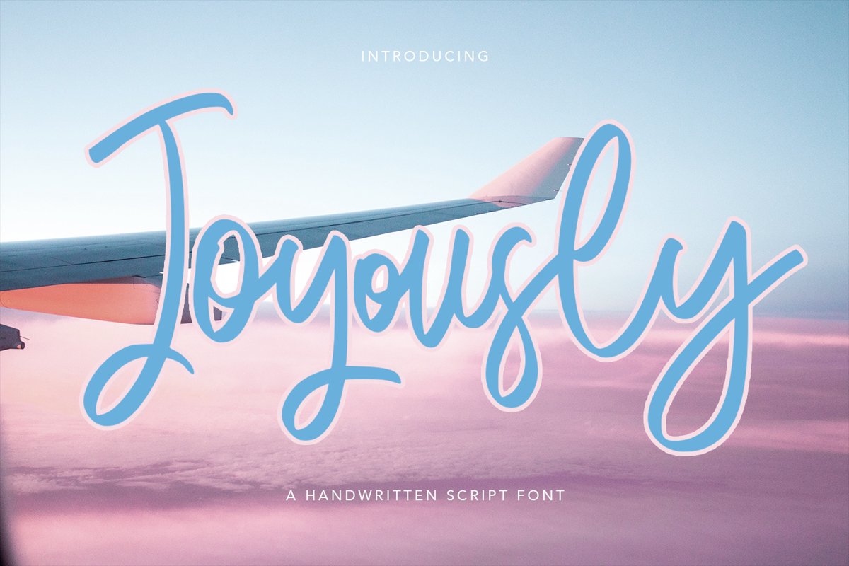 Joyously - Handwritten Script Font example image 1