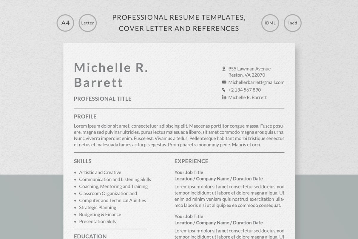 Professional Resume Templates example image 1