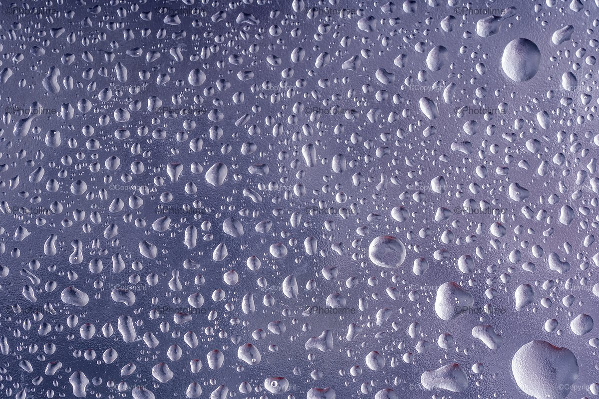 Water drops on glass. Small transparent droplets example image 1