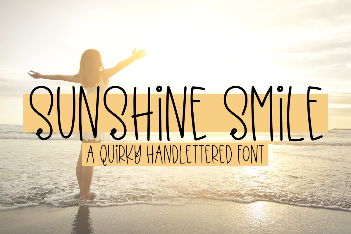 Sunshine Smile - A Quirky Hand-Lettered Font example image 1