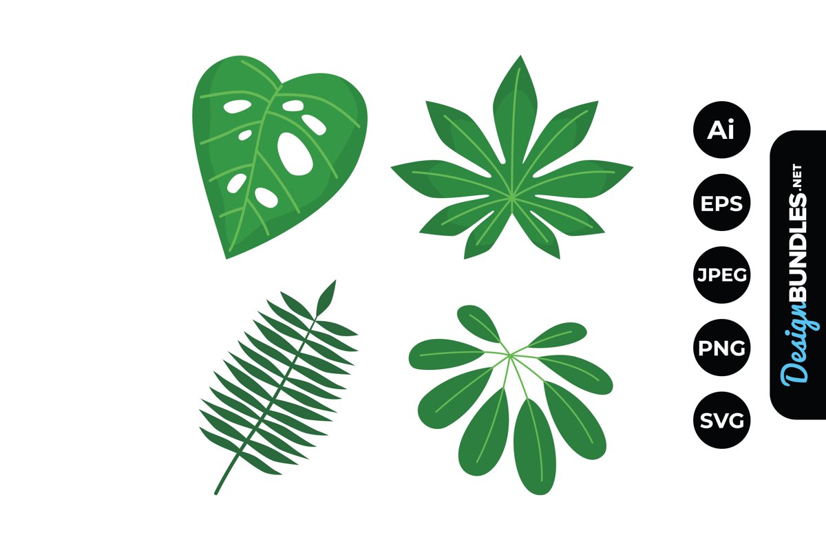 Tropical Leaves Illustrations example image 1