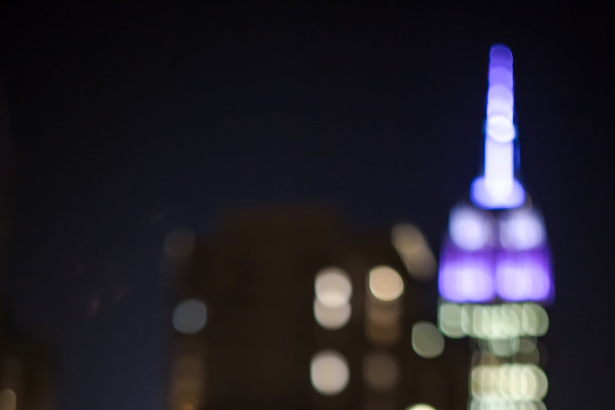 Blurred street at night example image 1