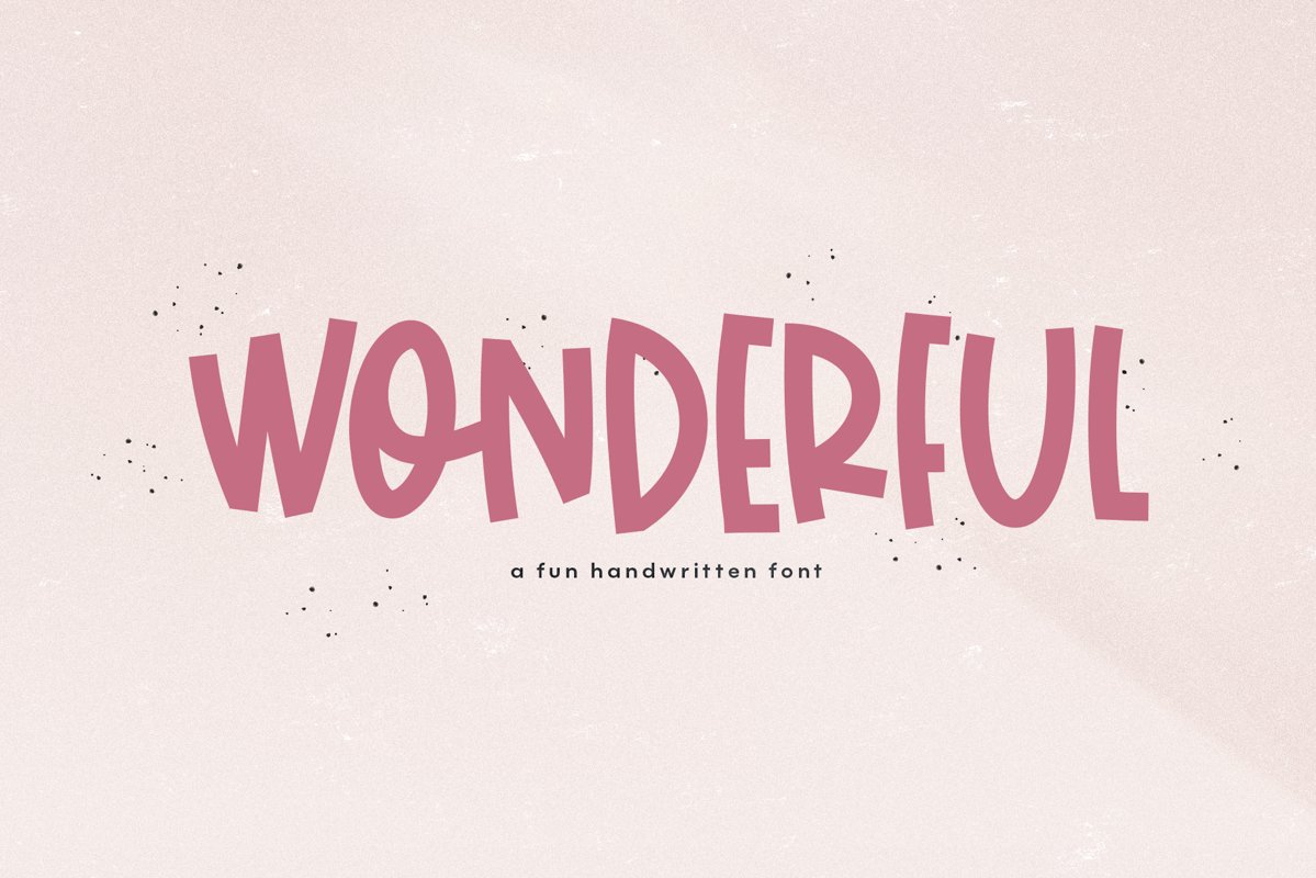 Wonderful - A Bold Handwritten Font example image 1