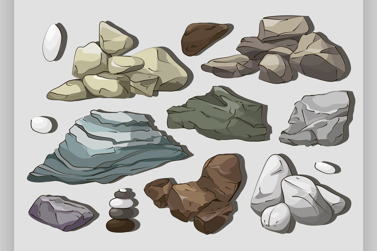 Rocks and stones elements example image 1