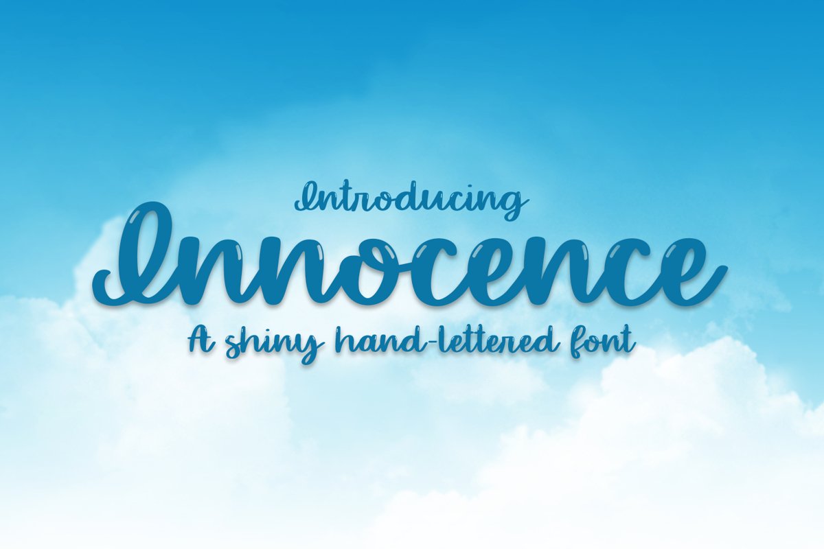 Innocence - A Hand-Written Shiny Script Font example image 1