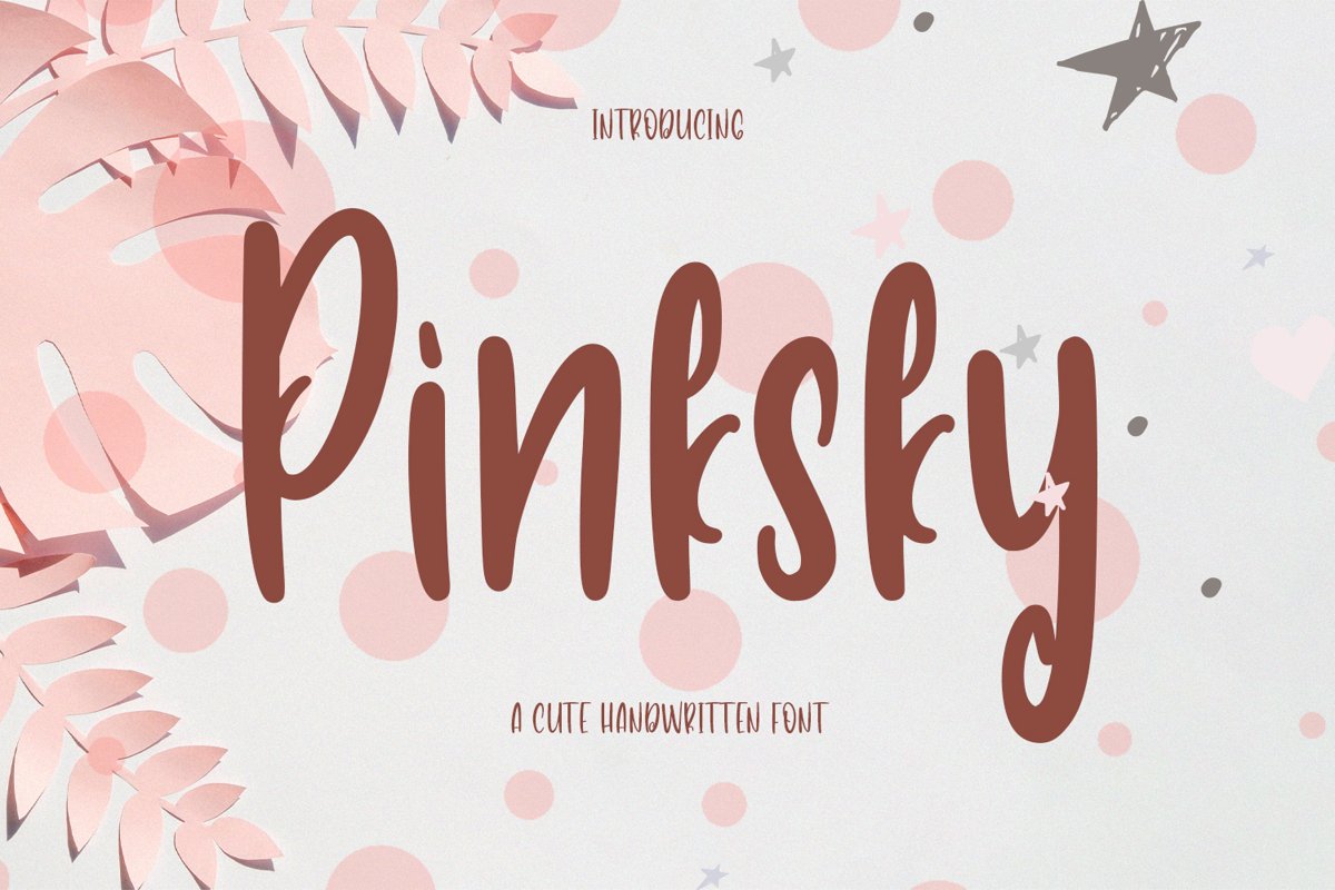 Pinksky - Cute Font example image 1