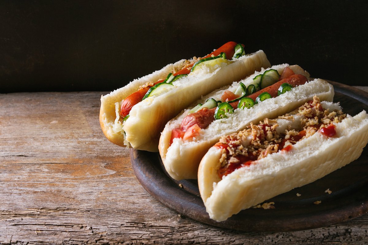 Assortment of homemade hot dogs example image 1