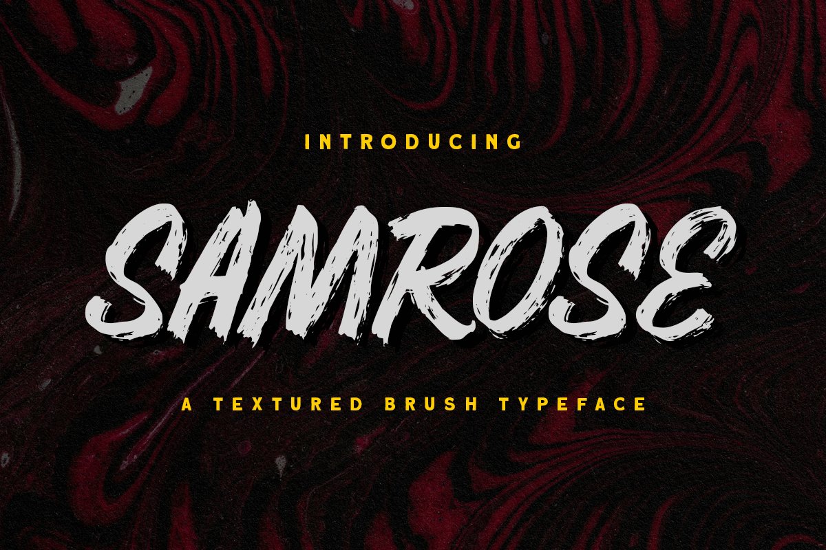 Samrose - Textured Brush Typeface example image 1