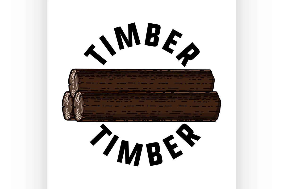 Color vintage timber emblem example image 1