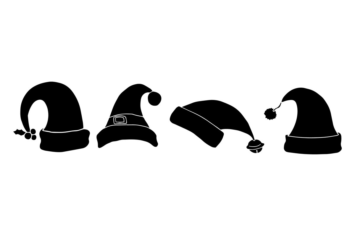 Santa Hat Silhouettes example image 1