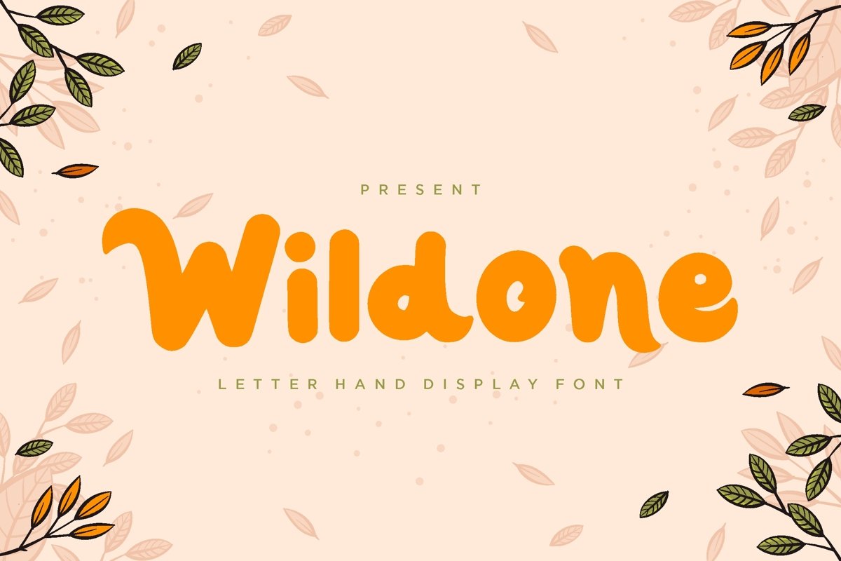 Wildone - Letter Hand Display Font example image 1