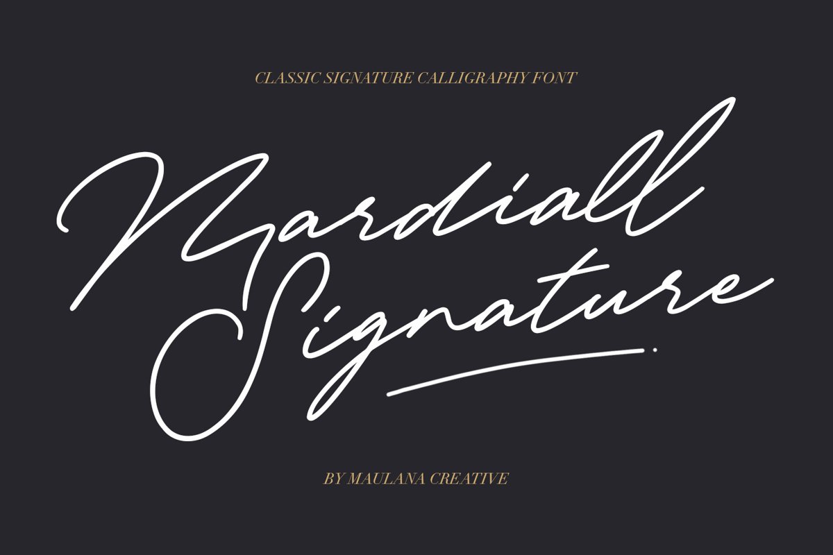 Mardiall Signature Font example image 1