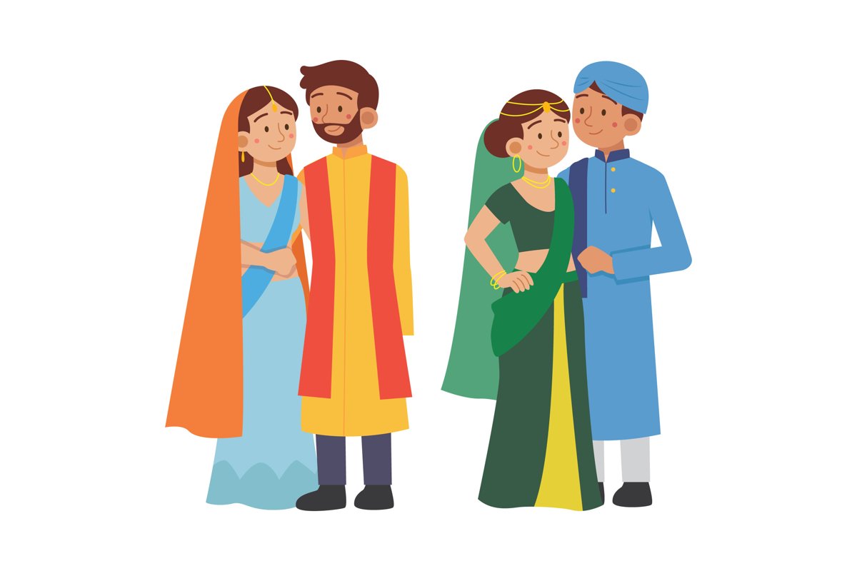 Indian Wedding Character Collection example image 1