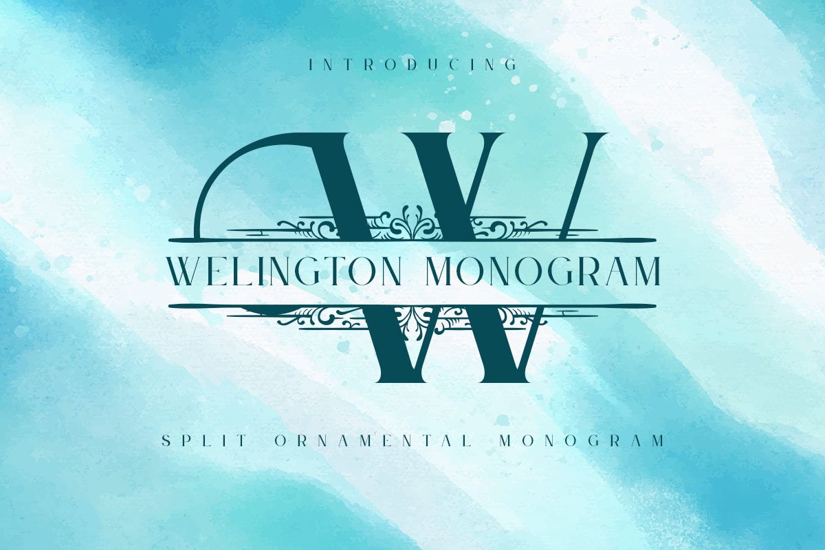 Welington Monogram Font example image 1