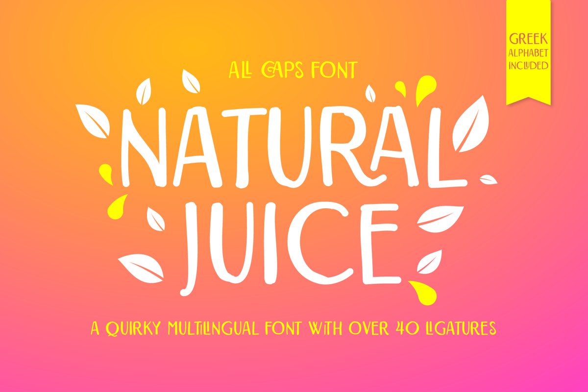 Natural Juice All Caps Font example image 1