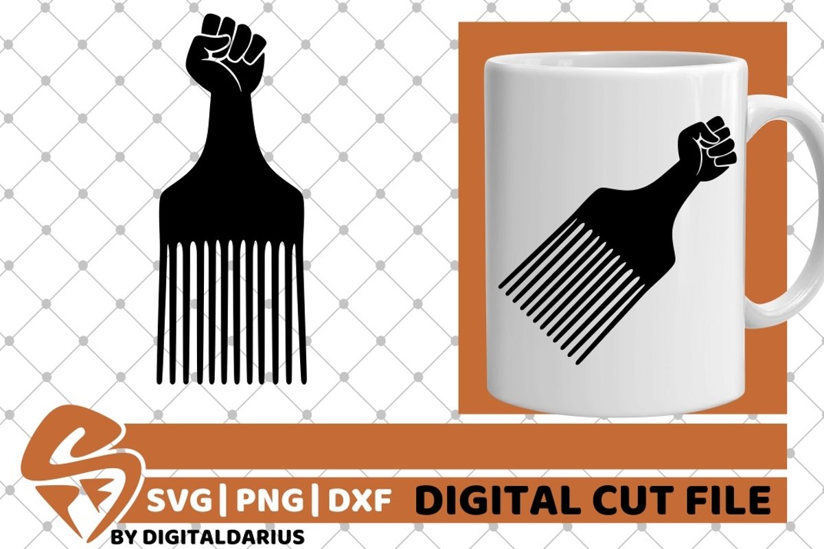 Hair Comb svg, Barber svg, Hair Salon svg, Fist, Power svg example image 1