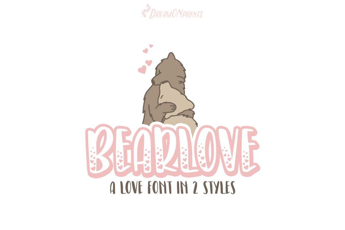 Bearlove - Love Font in 2 Styles example image 1