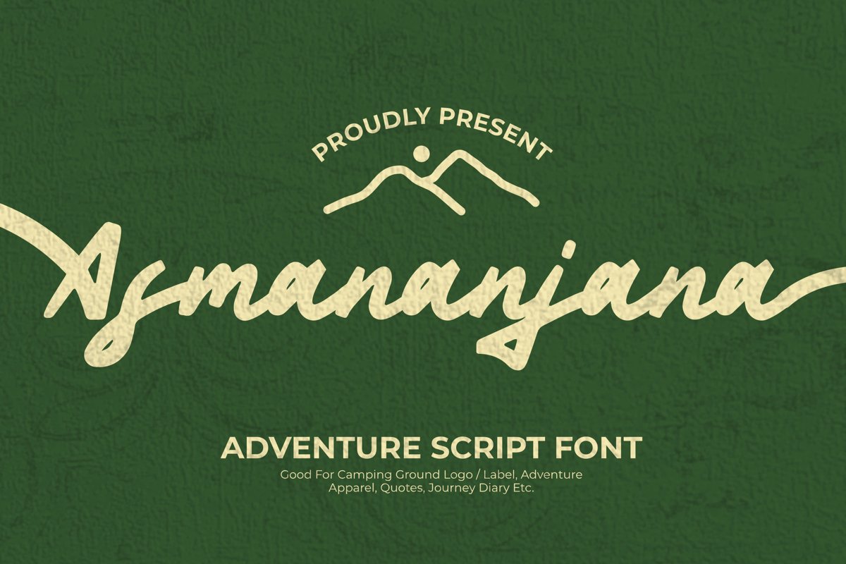 Asmananjana Font example image 1