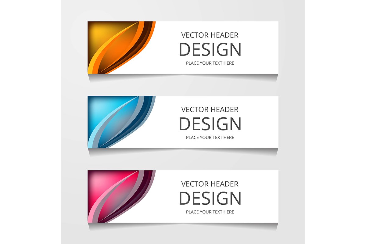 Abstract Web banner design background or header Templates example image 1
