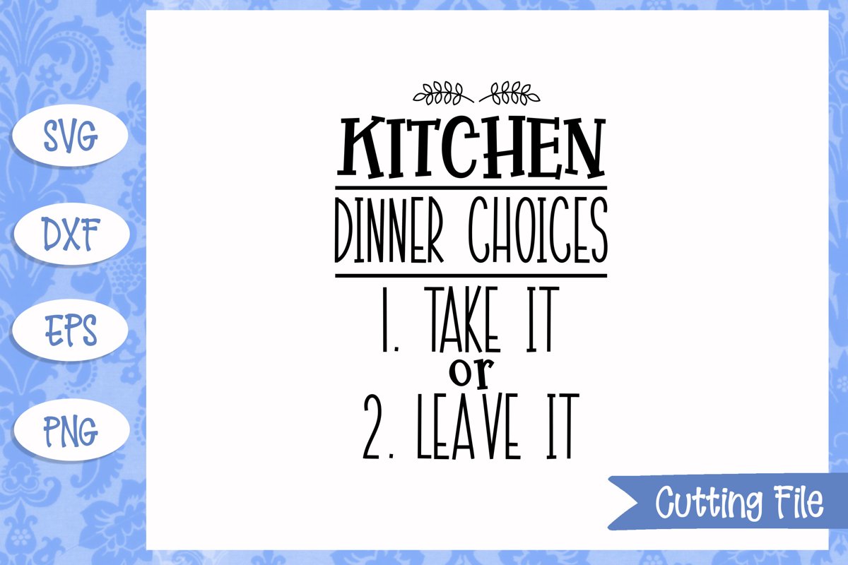 Dinner choices SVG File example image 1
