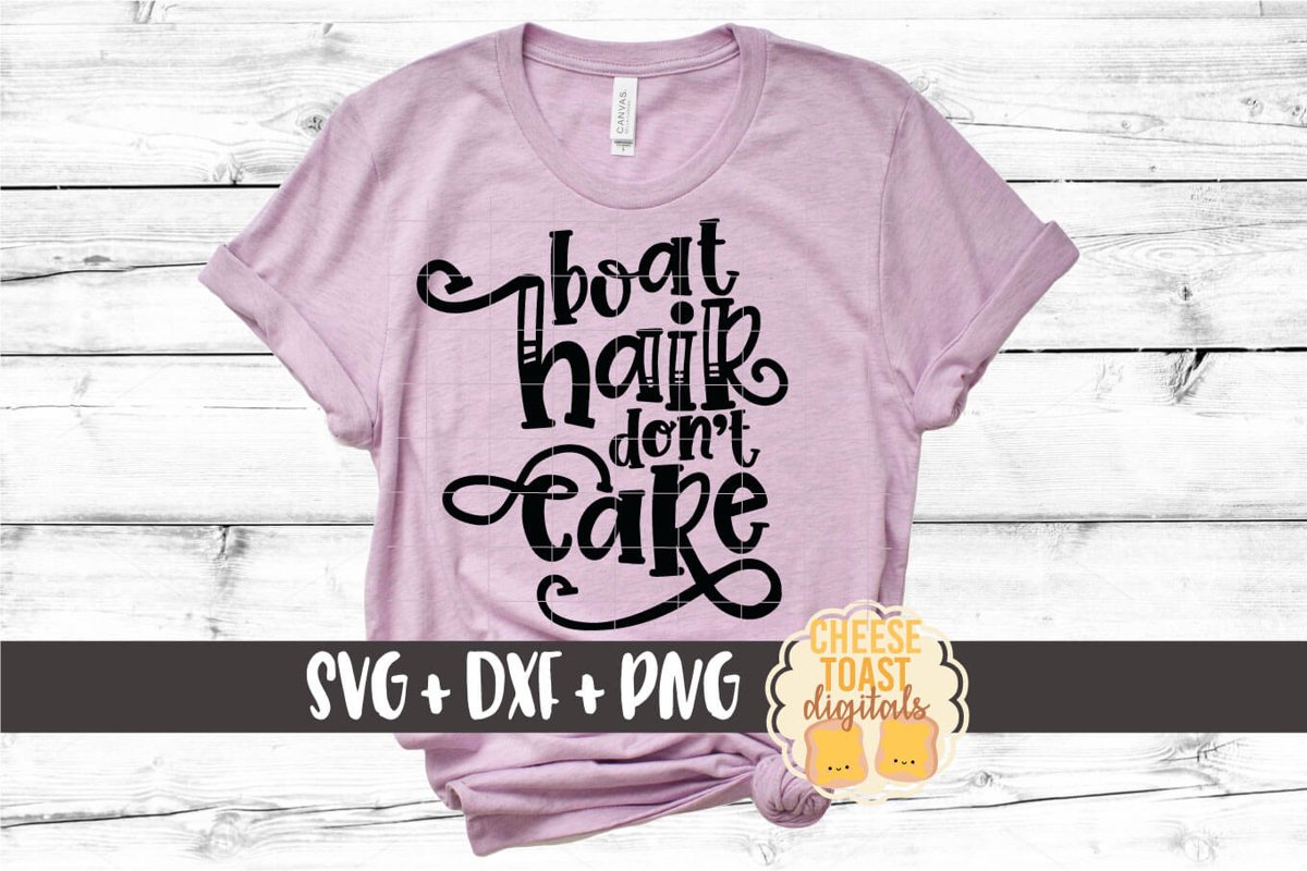 Lake SVG | Boat Hair Don't Care example image 1