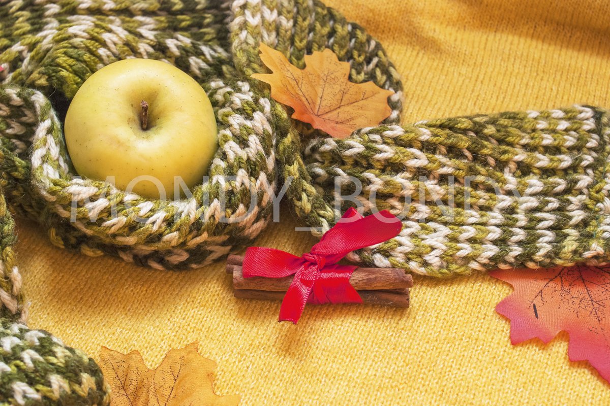 Flat lay. Autumn composition. Top view example image 1