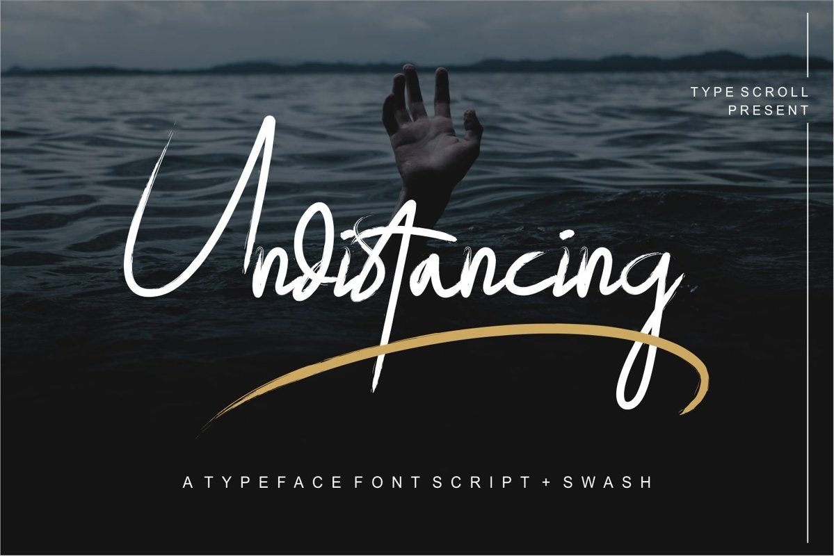 Undistancing // a Typface font Script with Swash example image 1