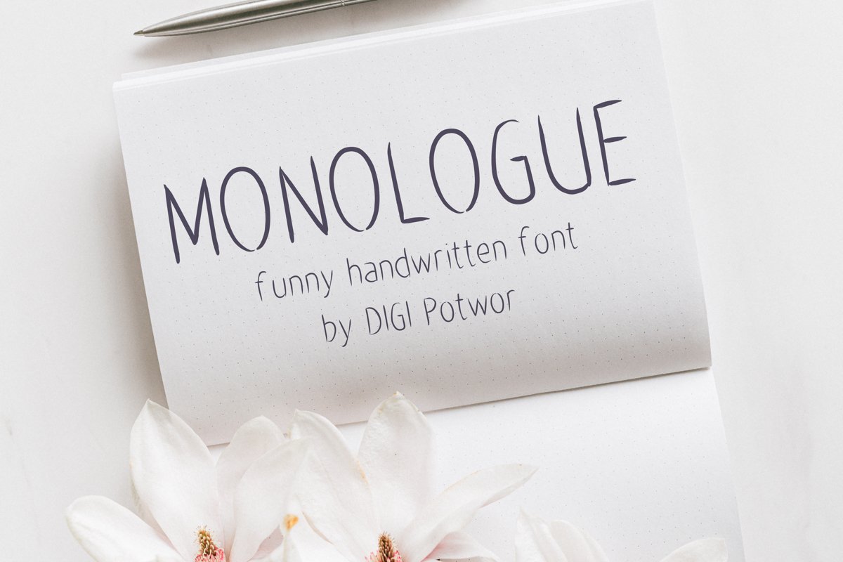 Monologue font example image 1