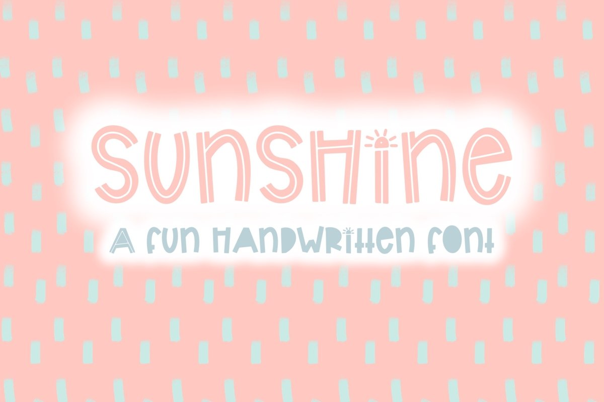 Sunshine | Bold Quirky Hand Written Font example image 1
