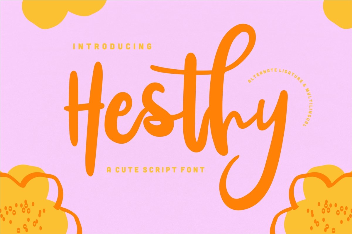 Hesthy - A Cute Script Font example image 1