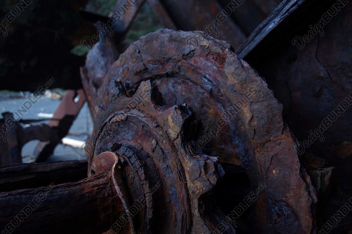 Stock Photo - Close-Up Of Rusty Wheel example image 1