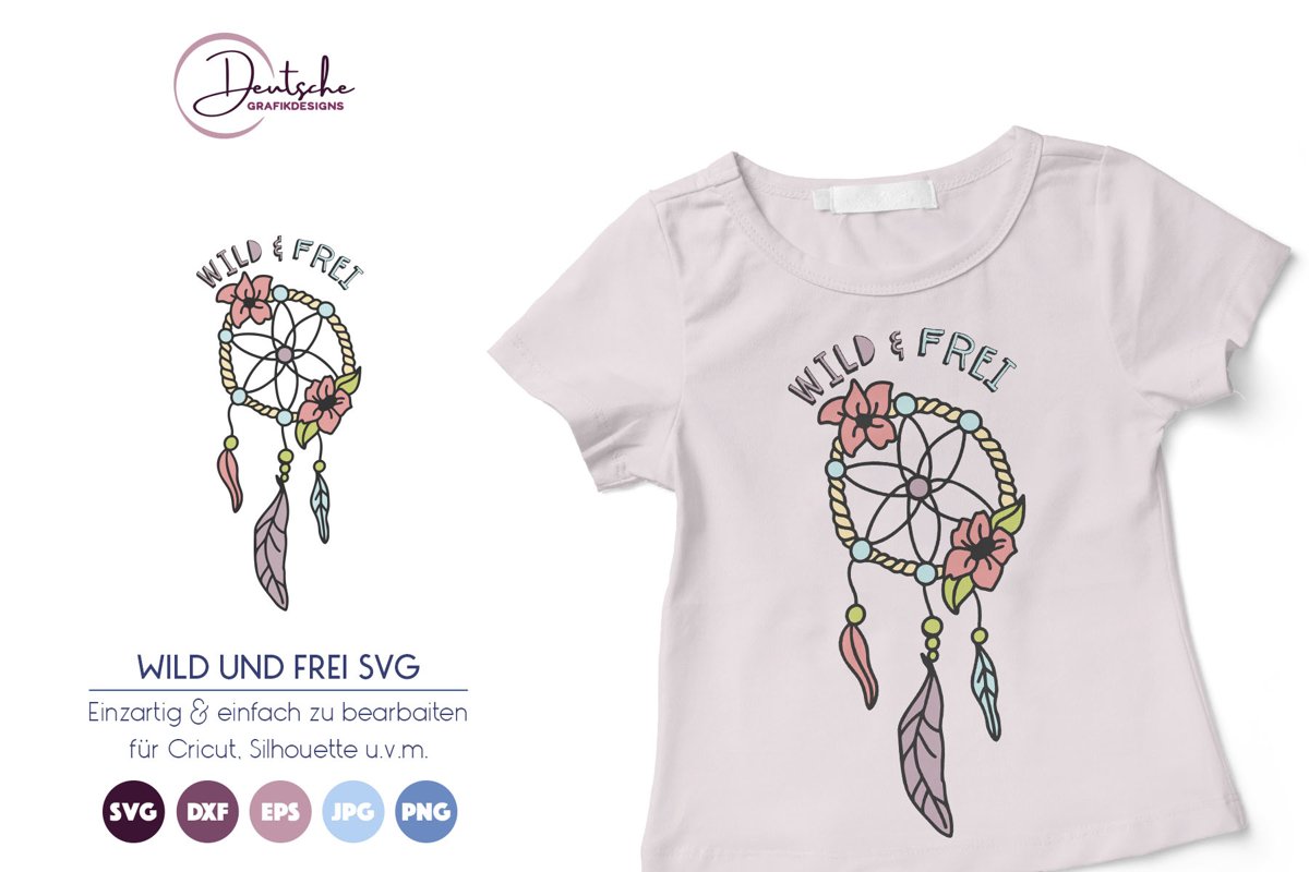 Wild und Frei SVG | Traumfänger SVG example image 1