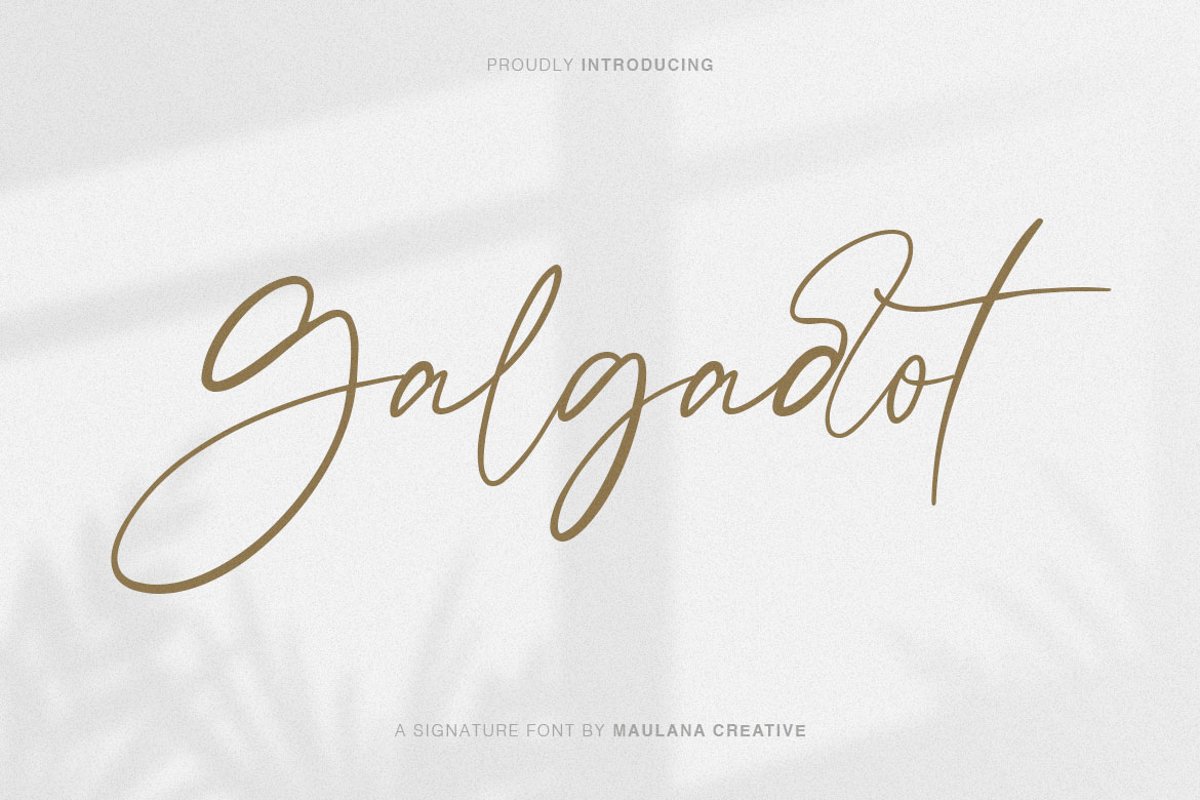 Galgadot Signature Brush Font example image 1