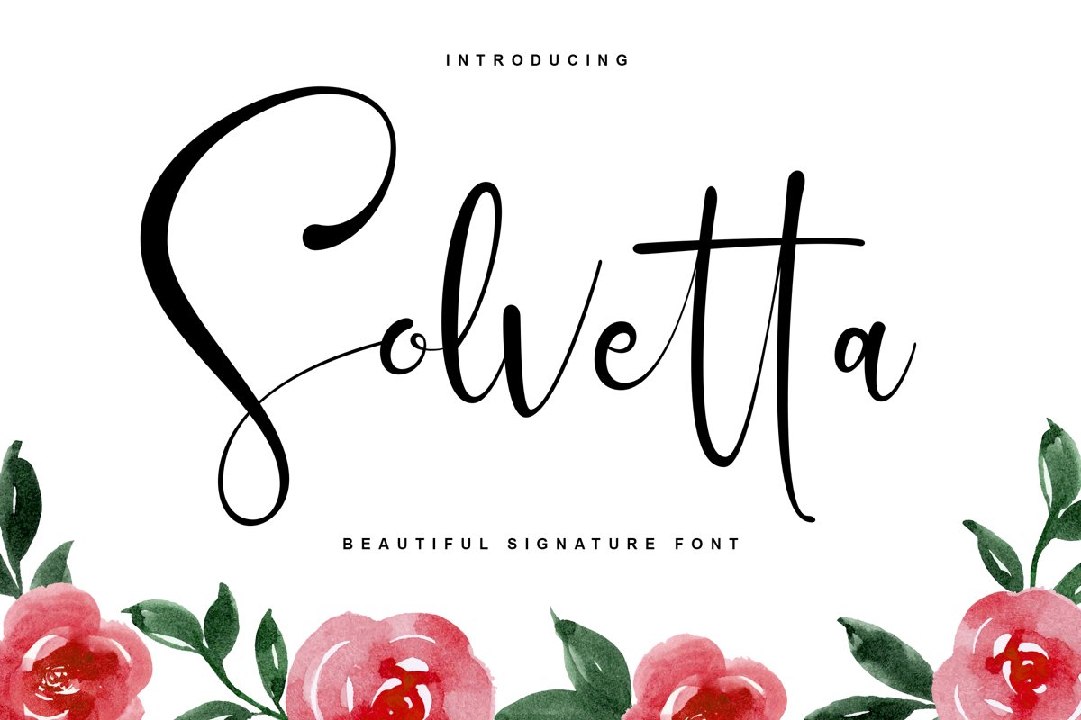 Solvetta - Beautiful Signature Font example image 1
