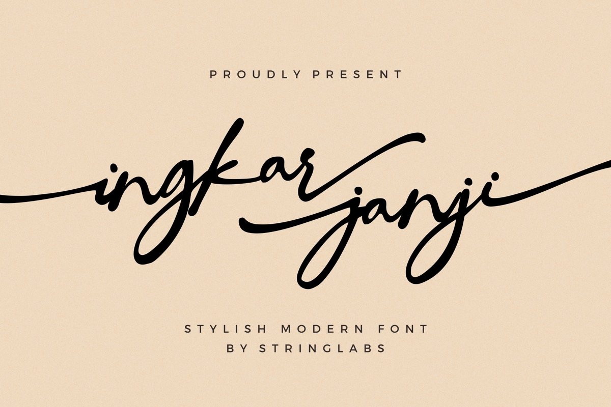Ingkar Janji - Stylish Script Font example image 1